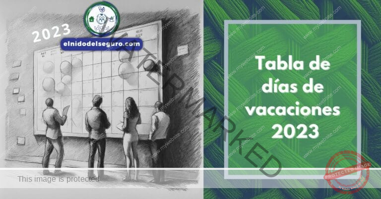 Tabla Dias de Vacaciones 2023
