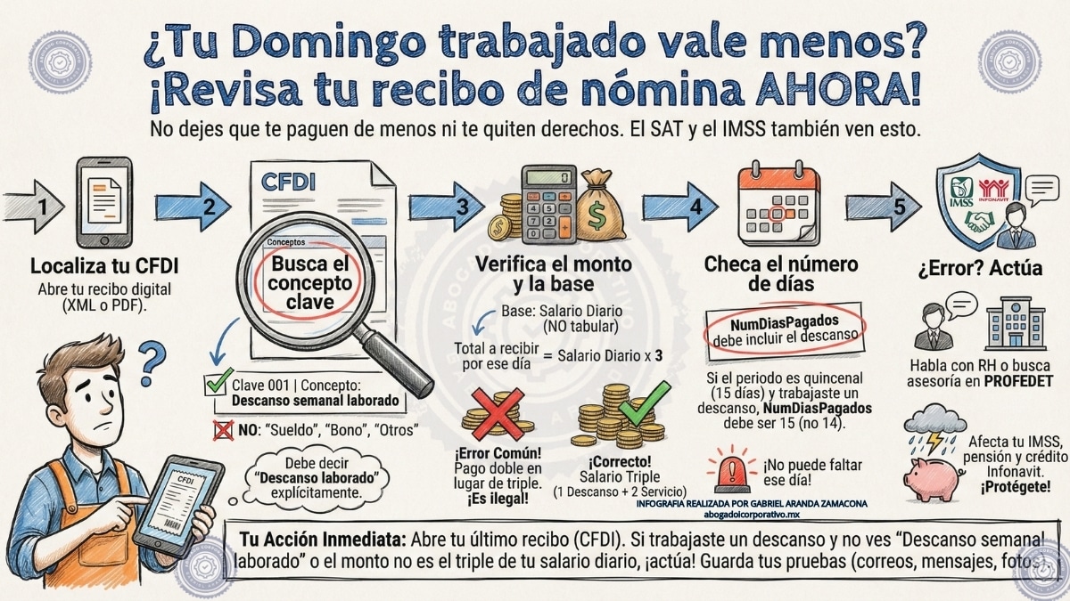 Como se debe pagar un descanso laborado trabajador