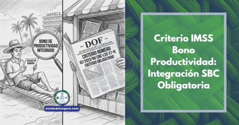 Criterio IMSS Bono Productividad Integración SBC Obligatoria