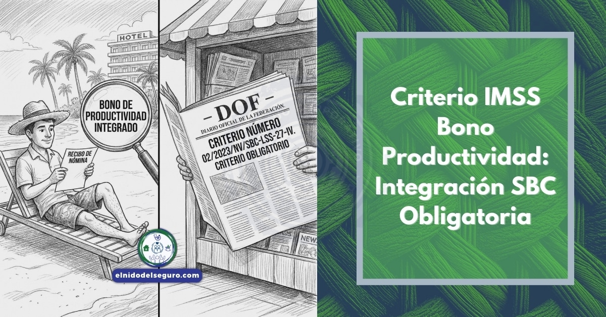 Criterio IMSS Bono Productividad Integración SBC Obligatoria