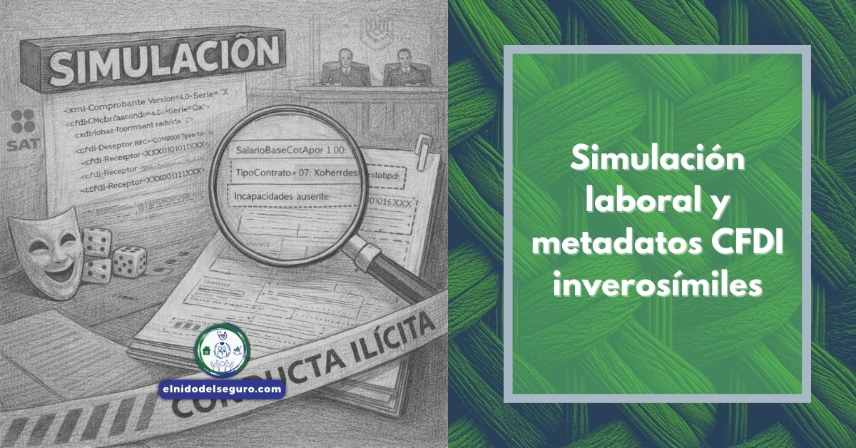 Simulación laboral y metadatos CFDI inverosímiles
